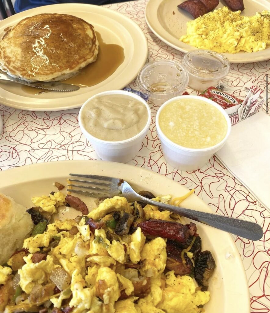 A table laid with breakfast foods from Bryant's Breakfast